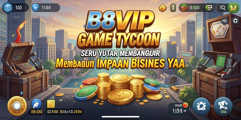 Tampilan gameplay B8VIP yang menarik saat membangun bisnis.
