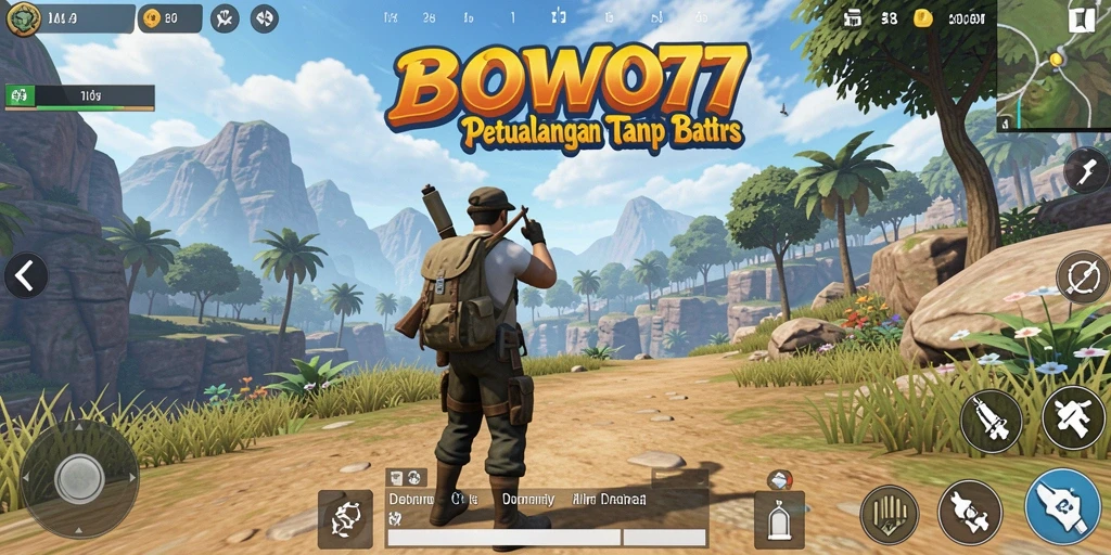 Tampilan gameplay seru dari <strong>BOWO77</strong> di dunia terbuka yang luas.