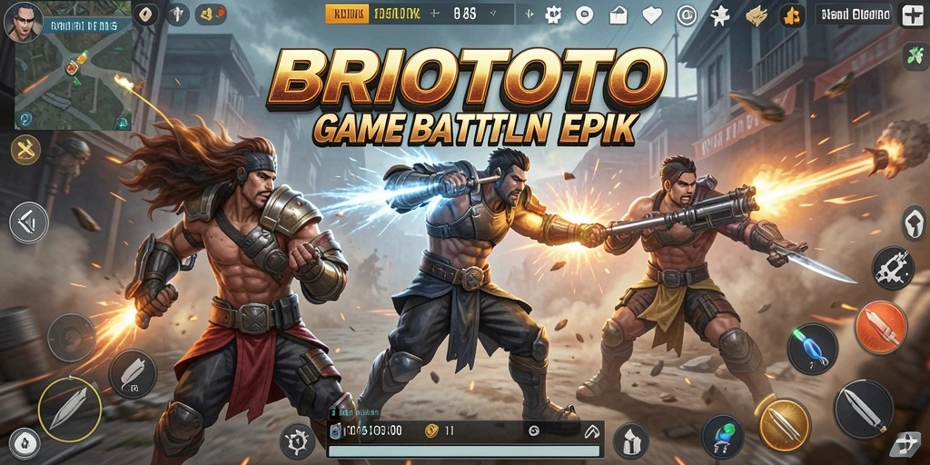 Tampilan menarik dari gameplay seru BRIOTOTO dalam pertempuran Battle Royale.