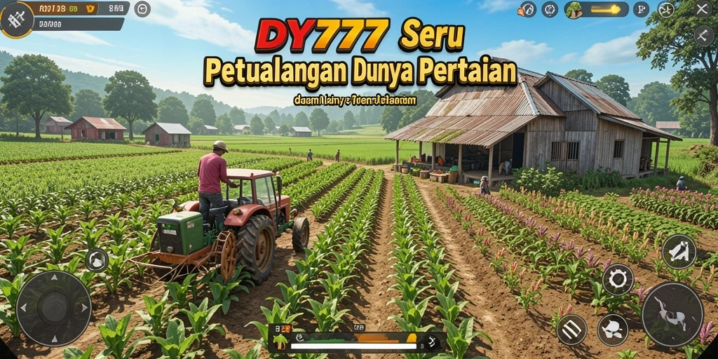 Tampilan gameplay menarik dari DY777 yang menggambarkan aktivitas bertani.