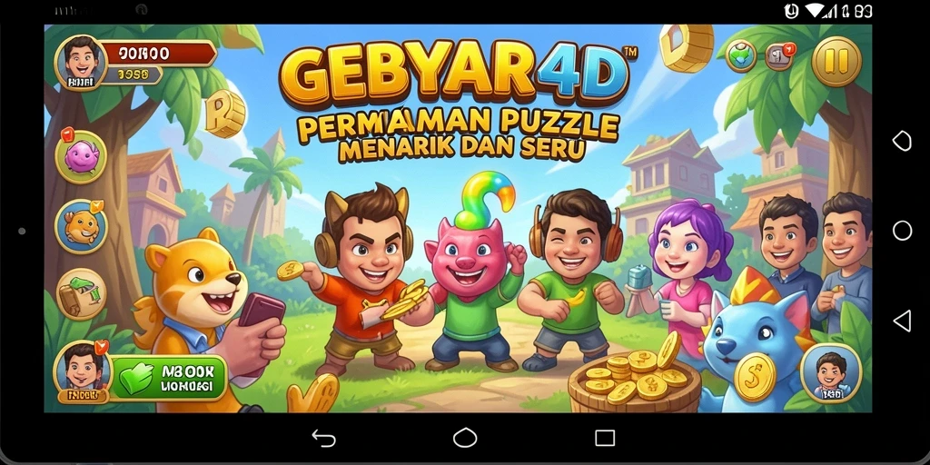 Screenshot gameplay GEBYAR4D yang menunjukkan tantangan puzzle yang menarik.