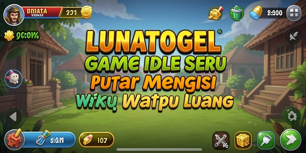 Screenshot utama LUNATOGEL menampilkan gameplay Idle yang seru dan interaktif.