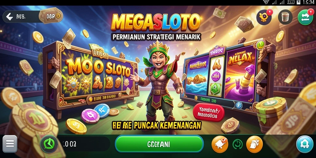 Tampilan gameplay menarik dari MEGASLOTO saat bertarung dengan strategi.
