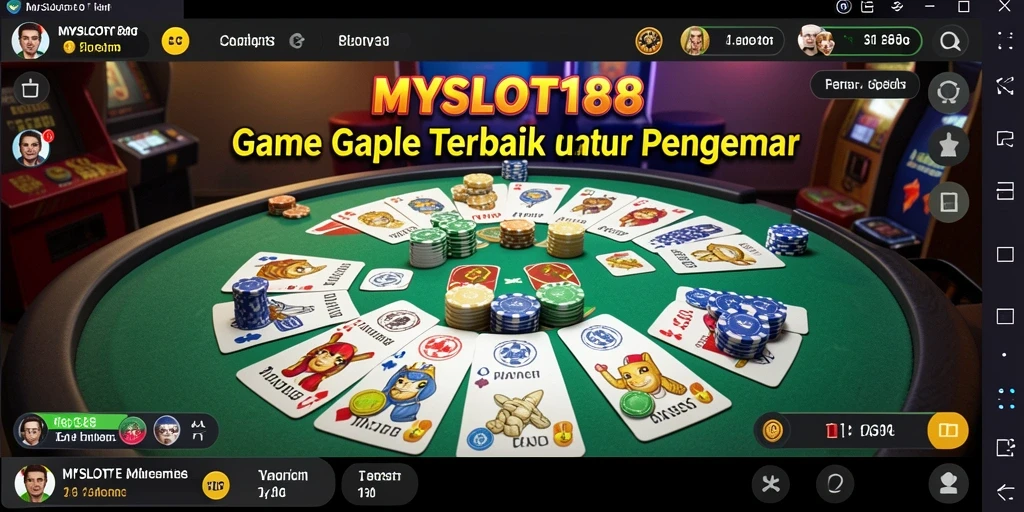 Tampilan gameplay seru di MYSLOT188 saat bermain Gaple.