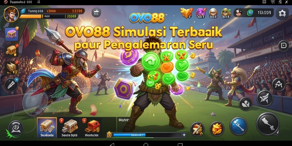 Screenshot gameplay OVO88 yang menampilkan lingkungan simulasi yang detail.