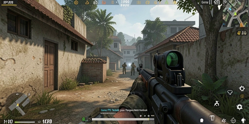 Screenshot gameplay PPV99 menunjukkan aksi menembak yang intens.