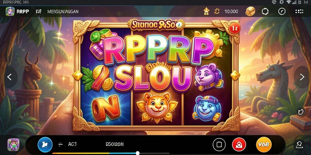 Tampilan gameplay RPRPRP yang mendebarkan dan penuh warna.