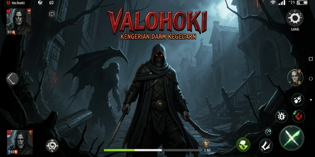 Tampilan gameplay VALOHOKI yang menakutkan dan mengintimidasi.